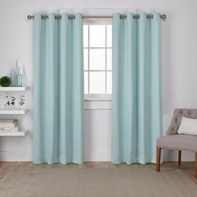 Exclusive Home Sateen 2 Blackout Grommet Curtain Panels Size 52" x 108"  in Navy 
