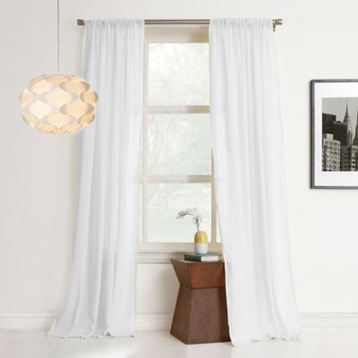 WHITE LIGHT PINK 2 PANELS 2 TONE SILKY GROMMET WINDOW CURTAIN DRAPE HEIDI 