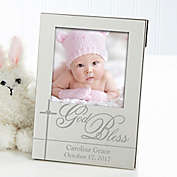 God Bless Baby Silver Picture Frame