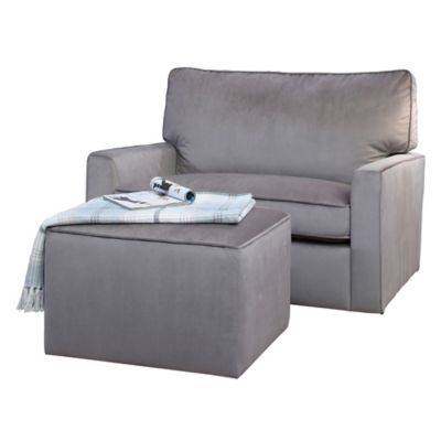 grey glider and ottoman set