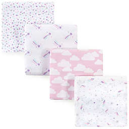 Hudson Baby® Unicorn Flannel 4-Pack Receiving Blankets in Pink