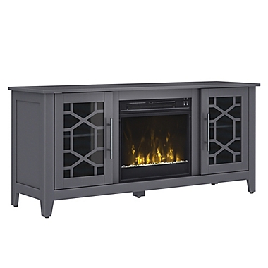 ClassicFlame&reg; Clarion Electric Fireplace and TV Stand in Grey. View a larger version of this product image.