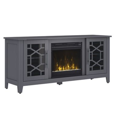 ClassicFlame&reg; Clarion Electric Fireplace and TV Stand in Grey. View a larger version of this product image.