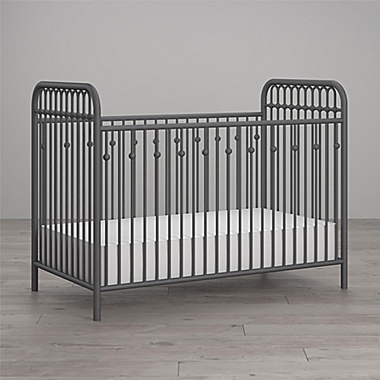Little Seeds&trade; Monarch Hill Ivy Metal Crib in Grey. View a larger version of this product image.