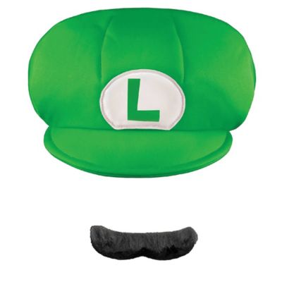 Must Have Super Mario Brothers Kids Luigi Hat And Mustache From Super Mario Fandom Shop - luigi cap roblox