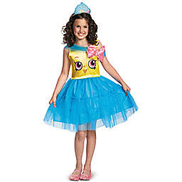 Shopkins Cupcake Queen Kid&#39;s Size Medium Halloween Costume in Blue/Yellow