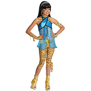 Monster High Cleo de Nile Child&#39;s Small Halloween Costume in Blue/Gold. View a larger version of this product image.