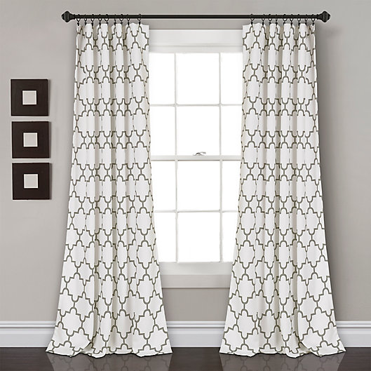 Alternate image 1 for Bellagio 84-Inch Room Darkening Rod Pocket Window Curtain Panels in Grey (Set of 2)