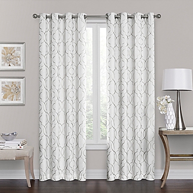 Brent Grommet 100% Blackout  95-Inch Window Curtain Panel in White (Single). View a larger version of this product image.