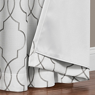 Brent Grommet 100% Blackout  95-Inch Window Curtain Panel in White (Single). View a larger version of this product image.