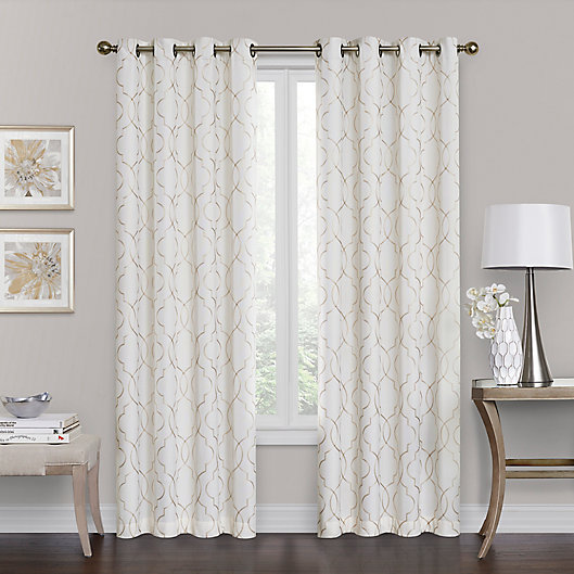 Alternate image 1 for Brent Grommet 100% Blackout  63-Inch Window Curtain Panel in Ivory (Single)