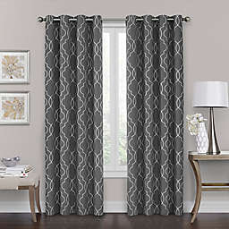 Brent Grommet 100% Blackout 95-Inch Window Curtain Panel in Charcoal (Single)