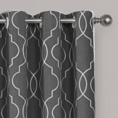 Brent 84-Inch Grommet 100% Blackout Window Curtain Panel in Charcoal (Single). View a larger version of this product image.