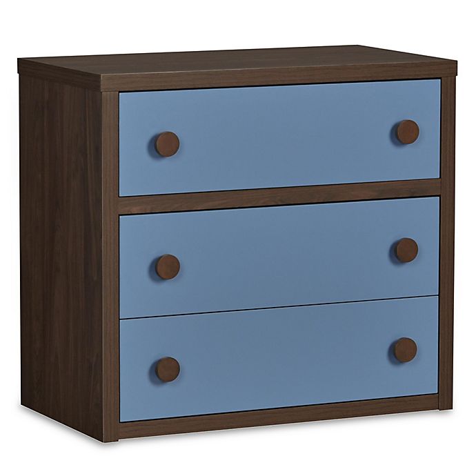 Sierra Ridge Terra 3 Drawer Dresser In Walnut Blue Buybuy Baby