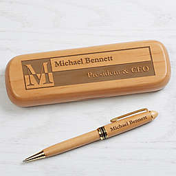 Sophisticated Style Alderwood Pen and Case Set