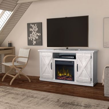 Bell'O&reg; Classic Flame Cottonwood Fireplace TV Stand in Espresso. View a larger version of this product image.