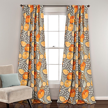 Poppy Garden 84-Inch Room Darkening Rod Pocket/Back Tap Window Curtain Panels (Set of 2). View a larger version of this product image.