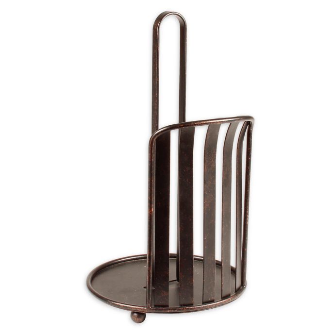 Spectrum Stripe Metal Paper Towel Holder in Oil Rubbed Bronze Bed