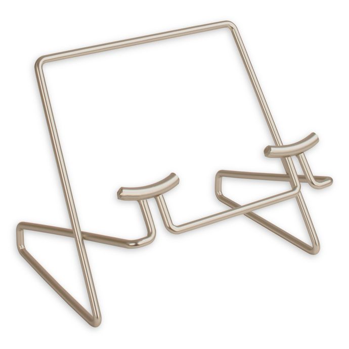 Spectrum Euro Metal Cookbook/Tablet Holder in Satin Nickel Bed Bath