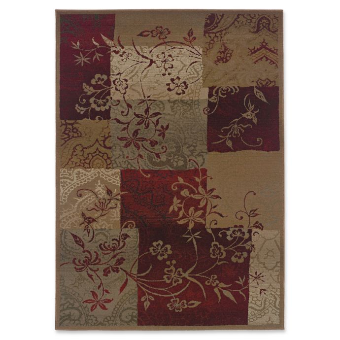 Oriental Weavers Genesis Abstract Floral Rug in Red Bed Bath & Beyond