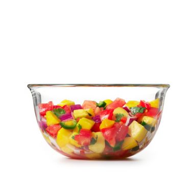 OXO Good Grips&reg; One Stop Chop Manual Food Processor in White/Green. View a larger version of this product image.