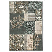 Elegance 2&#39; x 3&#39; Marble Accent Rug in Turquoise/Grey