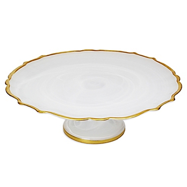 Classic Touch Trophy Alabaster Footed Cake Stand. View a larger version of this product image.