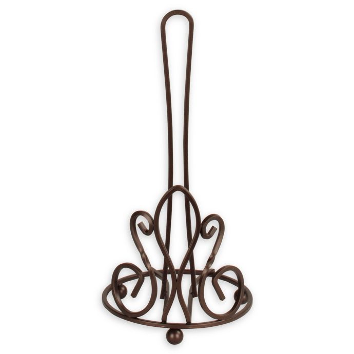 Spectrum™ Patrice Metal Paper Towel Holder in Bronze Bed Bath & Beyond