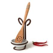 Spectrum&trade; Leaf Metal Spoon Rest in Bronze