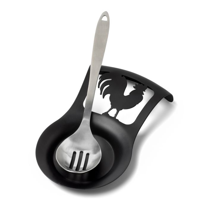 Spectrum Rooster Metal Spoon Rest in Black Bed Bath and Beyond Canada