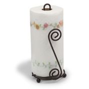 Spectrum&trade; Scroll Hammered Metal Paper Towel Holder in Bronze