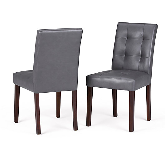 Simpli Home Andover Faux Leather Parson, Leather Dining Chairs Canada
