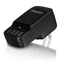 Aluratek 4-Port USB Charging Station in Black