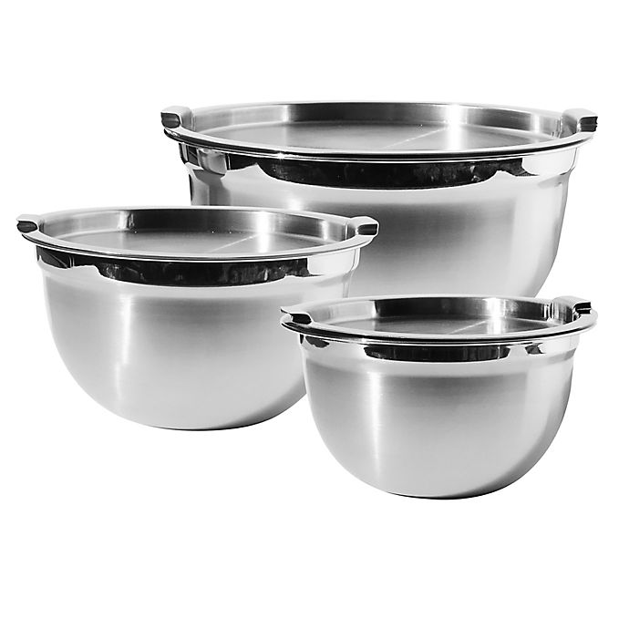 colorful stainless steel bowls with lids