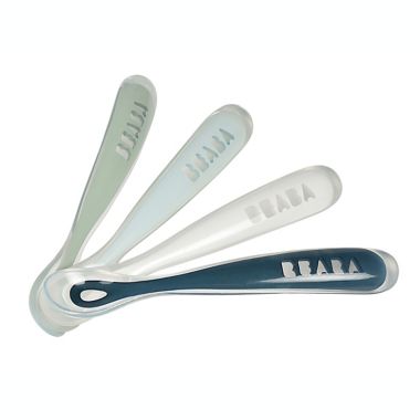 BEABA&reg; Baby's First Foods Silicone Spoons in Rain (Set of 4). View a larger version of this product image.