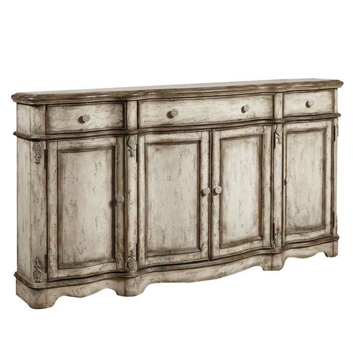 Pulaski Vintage Distressed Credenza In Off White Bed Bath Beyond