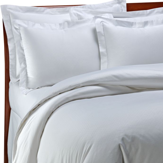 Palais Royale Hotel Collection Duvet Cover In White Dot Bed