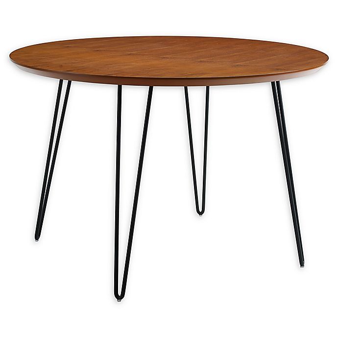 Forest Gate 46 Harlow Mid Century, Mid Century Modern Round Dining Table With Leaf