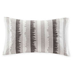 INK+IVY Bea Embroidered Rectangular Throw Pillow in Grey