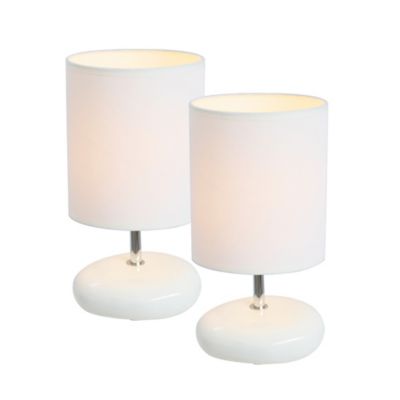 white bedside table lamps