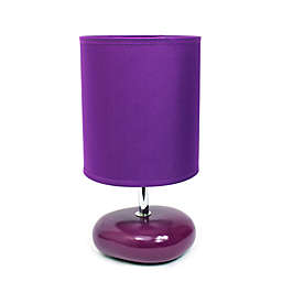 Simple Designs Stonies Table Lamp in Purple