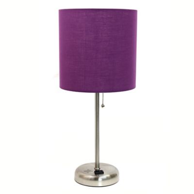 purple bedside lamps