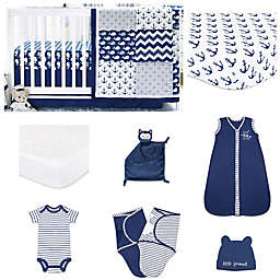 The Peanutshell™ Anchor Crib Bedding Collection in Navy