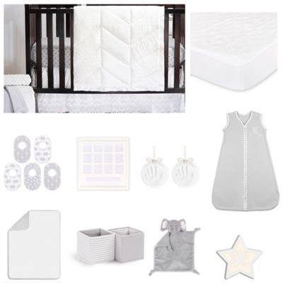 white eyelet crib bedding