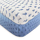 Alternate image 0 for Hudson Baby&reg; 2-Pack Whale Fitted Crib Sheets