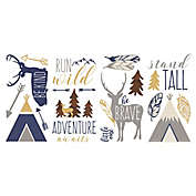 RoomMates&reg; Adventure Awaits Peel and Stick Wall Decals in Brown/Orange (Set of 6)
