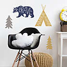 Alternate image 1 for RoomMates&reg; Large Adventure Awaits Peel and Stick Animal Wall Decals in Brown/Orange