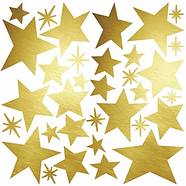 RoomMates&reg; Star Peel &amp; Stick Wall Decals in Gold. View a larger version of this product image.