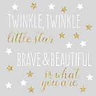 Alternate image 0 for RoomMates&reg; Twinkle Twinkle Star Peel &amp; Stick Wall Decals in Gold/White