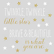 RoomMates&reg; Twinkle Twinkle Star Peel &amp; Stick Wall Decals in Gold/White